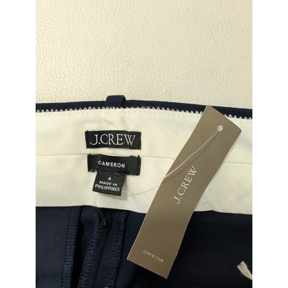 J Crew Cameron Chino Trouser Pant Womens 4 Blue Slim Stretch Business Casual - Picture 3 of 8